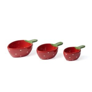 NWT - Target Strawberry Shaped Ceramic Measuring Cups